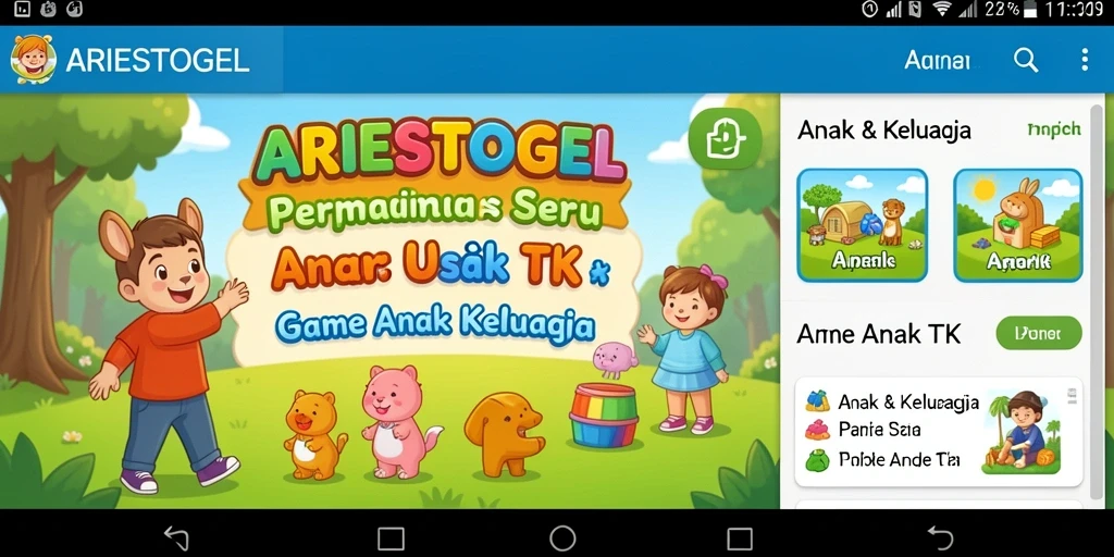 Tampilan antarmuka ARIESTOGEL yang ceria dan interaktif.