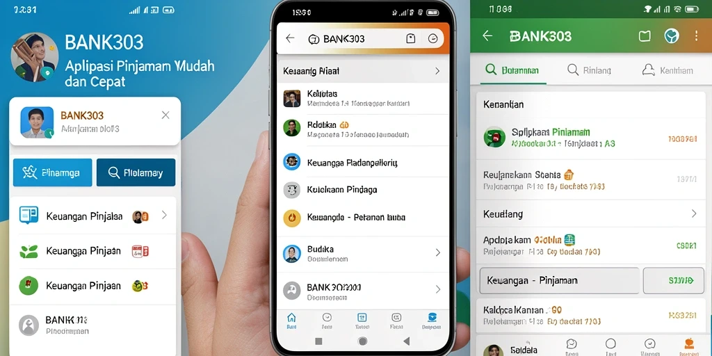 Tampilan antarmuka aplikasi BANK303 yang intuitif dan mudah digunakan.