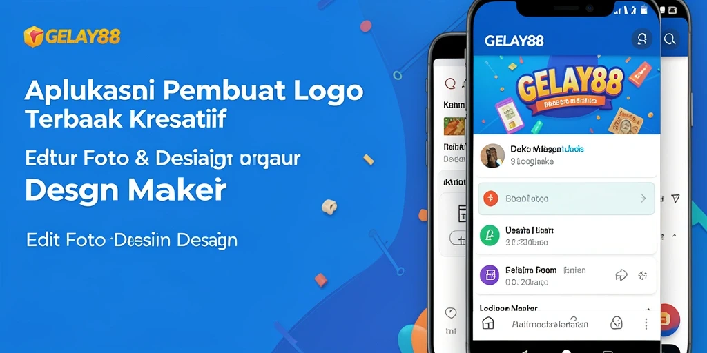 Tampilan antarmuka GELAY88 dengan fitur Logo Maker yang menarik.