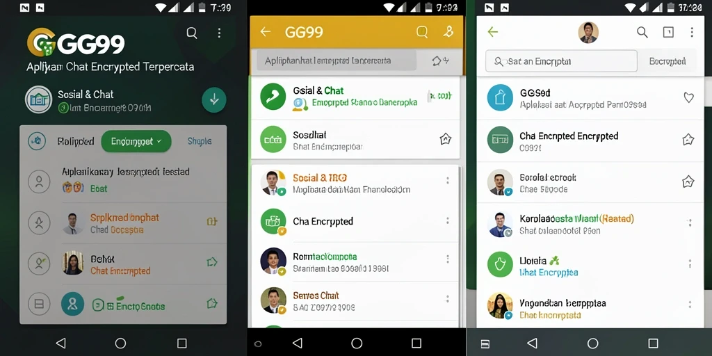 Tampilan antarmuka GG99 yang menampilkan fitur Chat Encrypted.