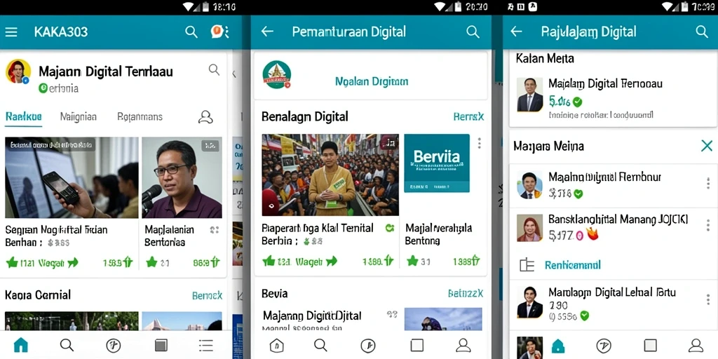 Antarmuka KAKA303 yang modern dan informatif untuk pengguna Majalah Digital.