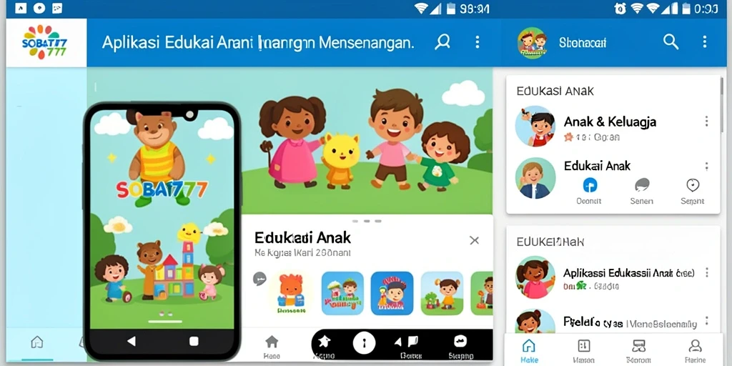 Tampilan antarmuka SOBAT777 yang menarik bagi anak-anak.