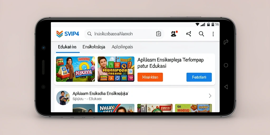 Antarmuka aplikasi SVIP4 yang informatif dan menarik.