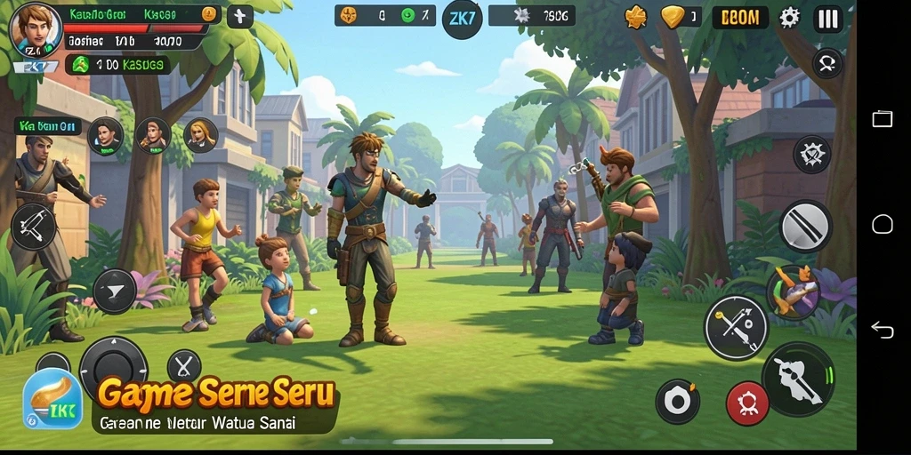 Antarmuka permainan ZK7 yang menarik dan sederhana.